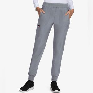KOI Lite Stretch 748 Women's Power Jogger Scrub Pants Platinum Gray Plus Size 3X